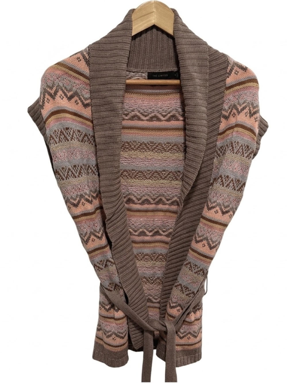 The Limited Women’s Multicolor Patterned Vest Cardigan Size Small